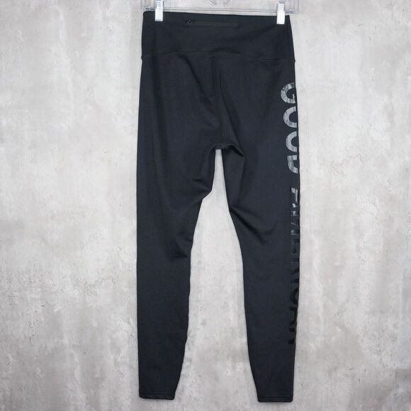 Good American Legging Womens Size 2 Black Spell Out Hi Rise Core Power Ankle‎ - Picture 5 of 8